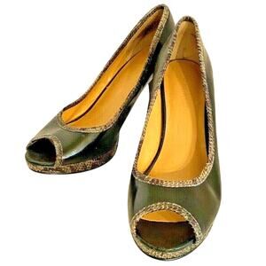 Nine West Peep Toe High Heel Pumps Platforms Shoes